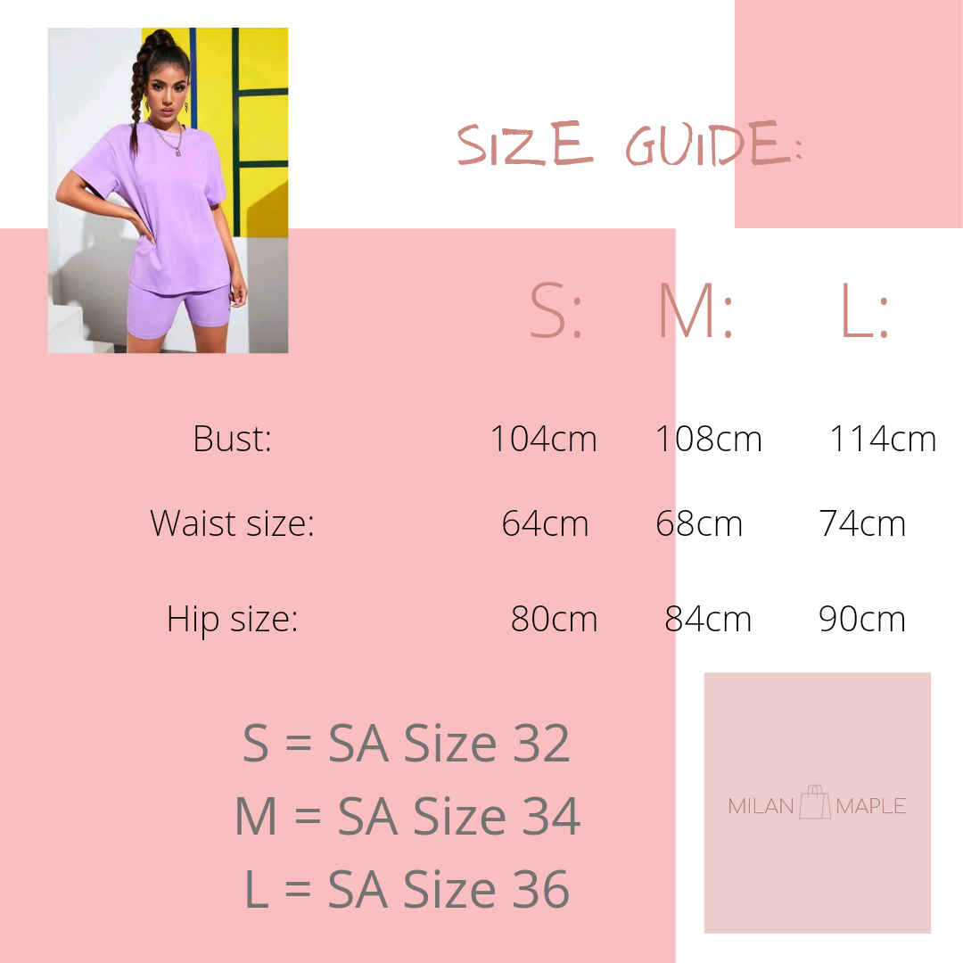 Lilac T-shirt & Biker Short Set