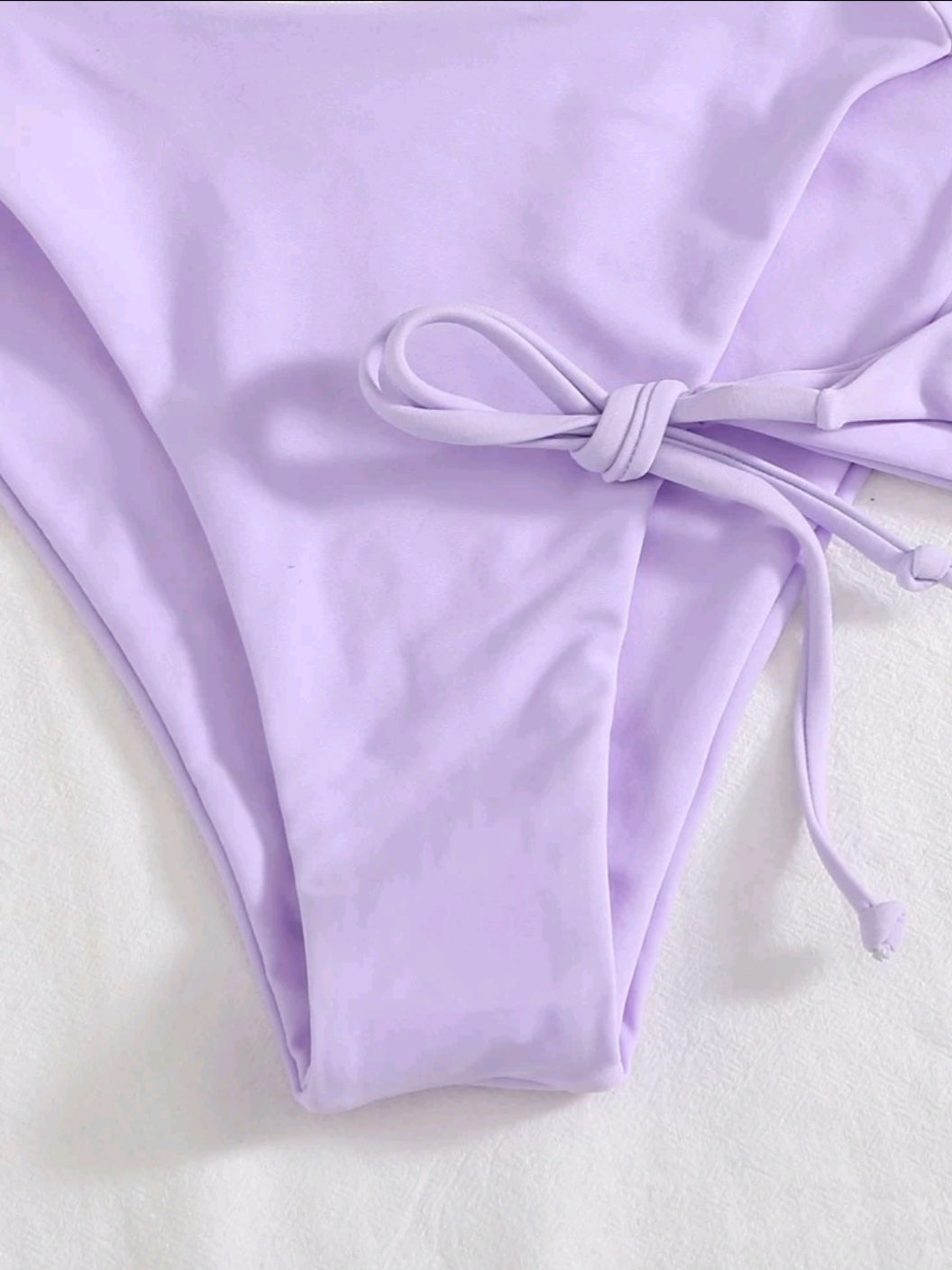 Lilac 3-piece Triangle Bikini Set