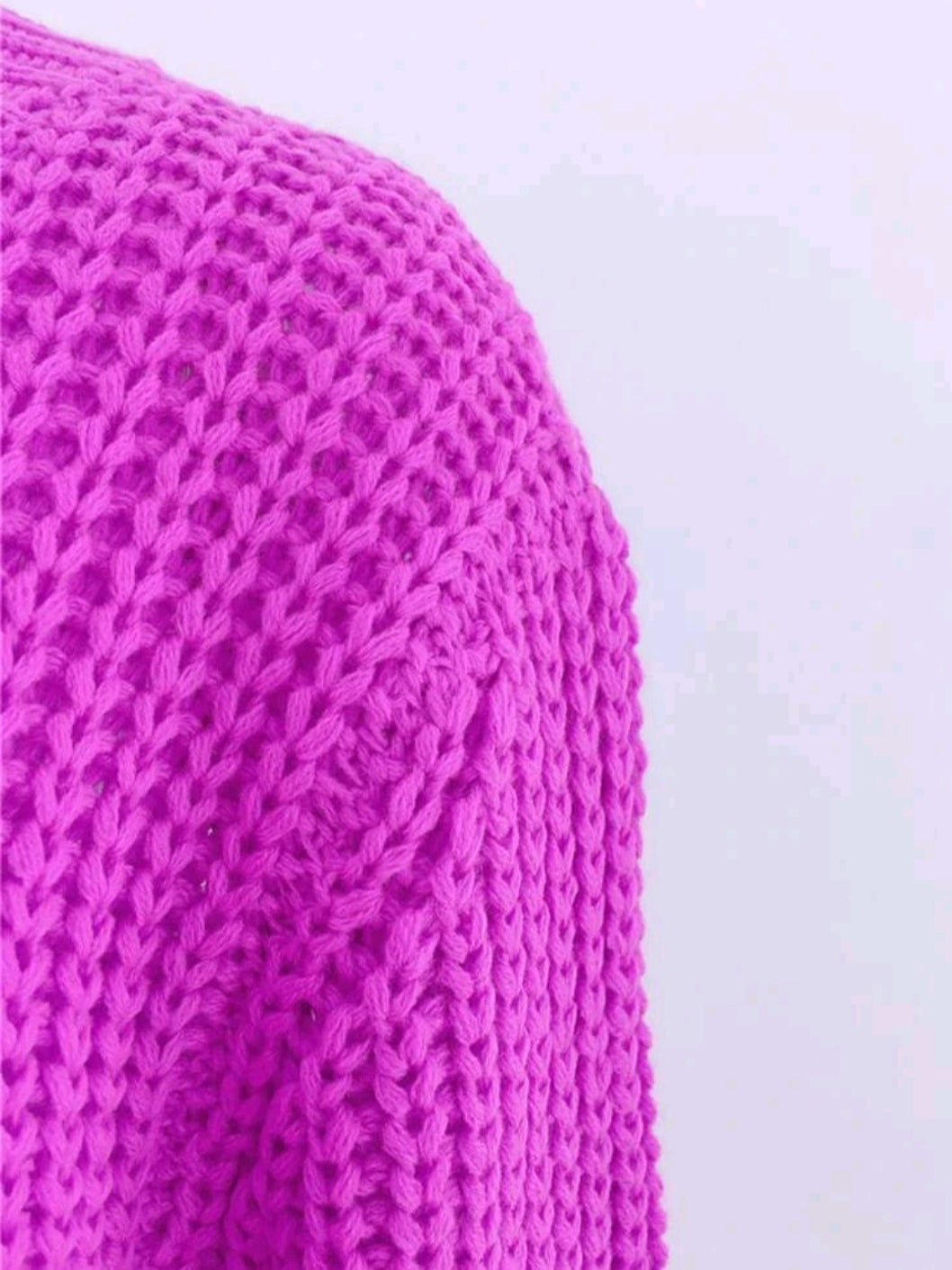 Magenta Chunky Knit Jersey