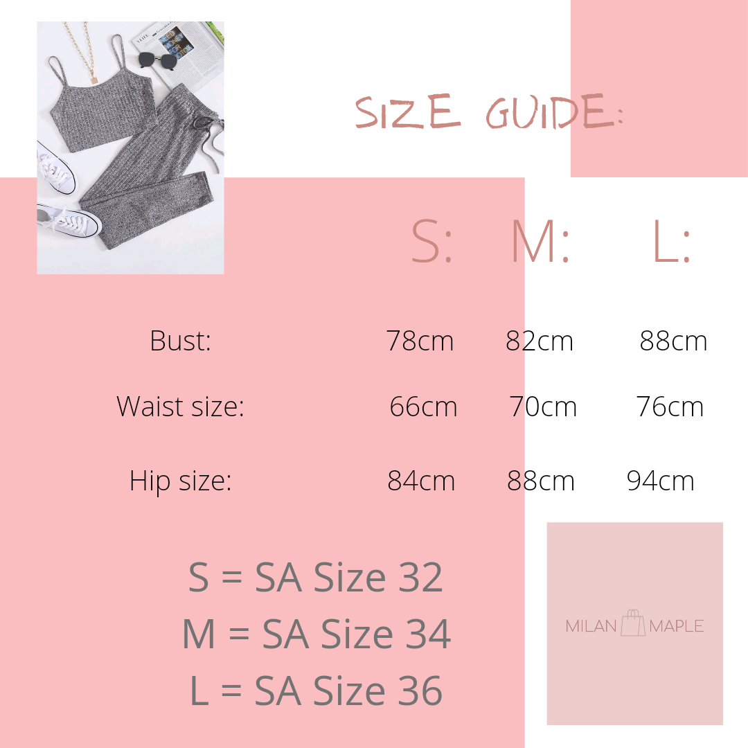 Grey Rib Knit Cropped Vest & Legging Set
