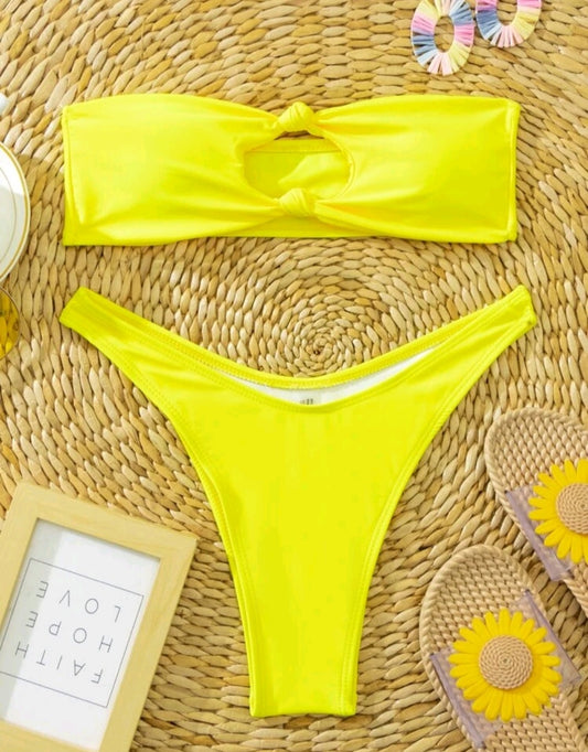Yellow Knot Bikini